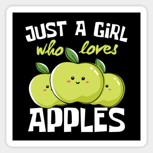 Just A Girl Who Loves Apples Funny Magnet